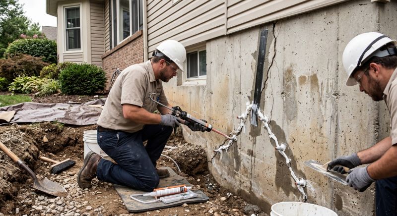 Cracked Foundation Repair in Crownsville, MD