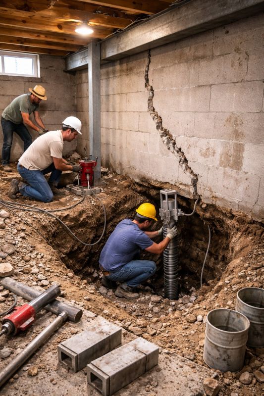 Foundation Structural Repair in Shady Side, MD