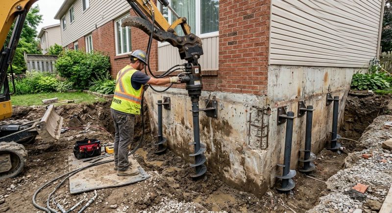 Helical Piers Installation in Stevensville, MD