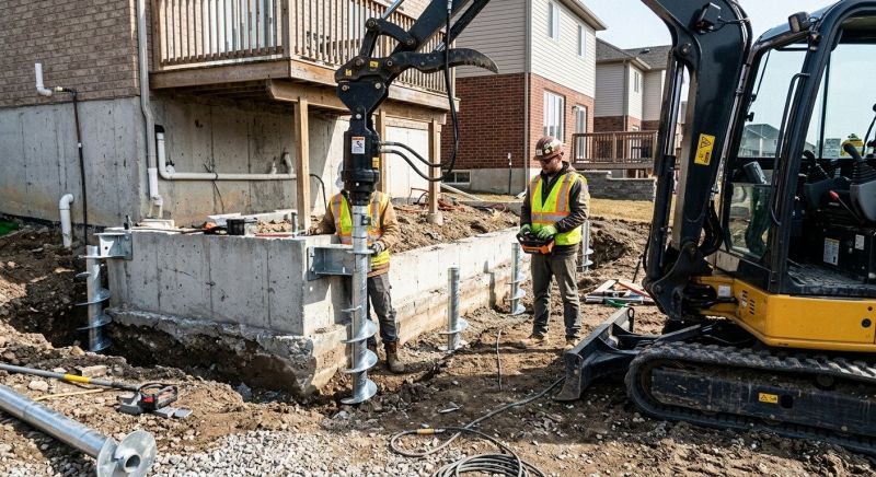 Helical Piers Installation in Stevensville, MD