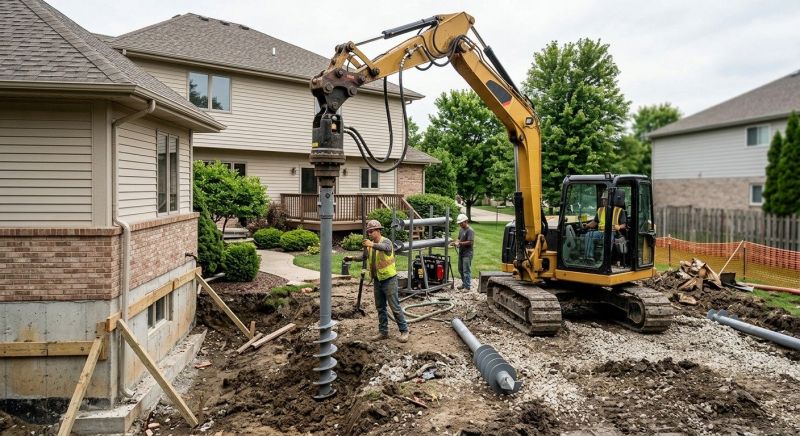 Helical Pile Installation in Stevensville, MD